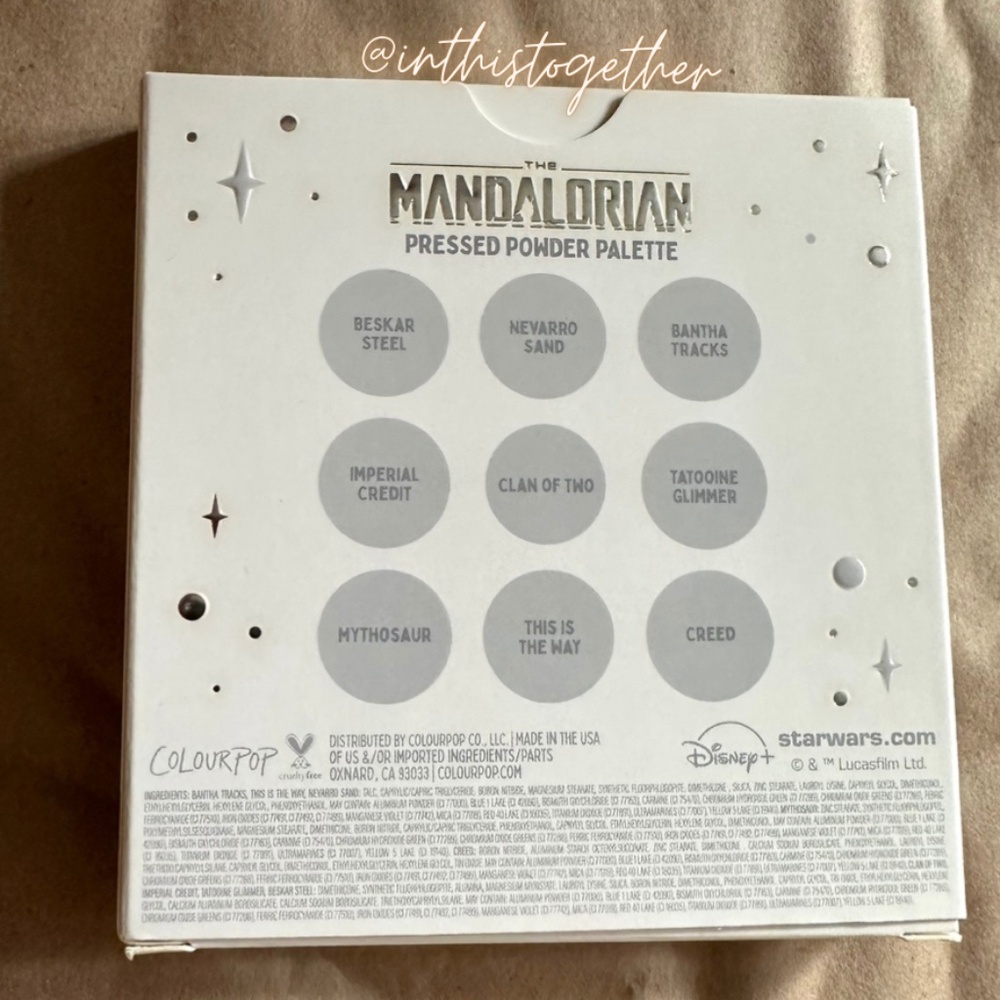 Star Wars x Colourpop The Mandalorian Palette - Picture 4 of 8